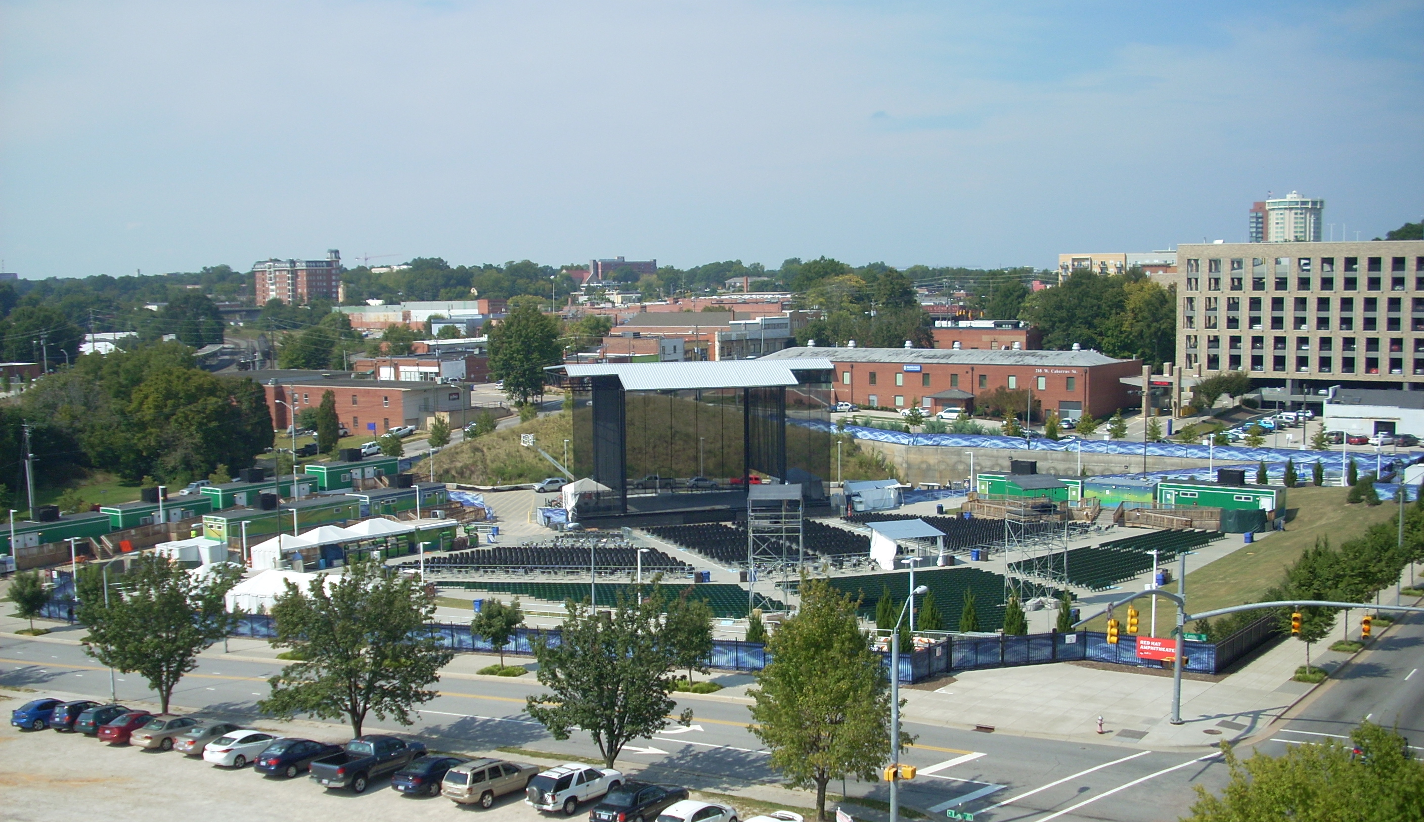 Red Hat Amphitheater in Raleigh during a daytime event