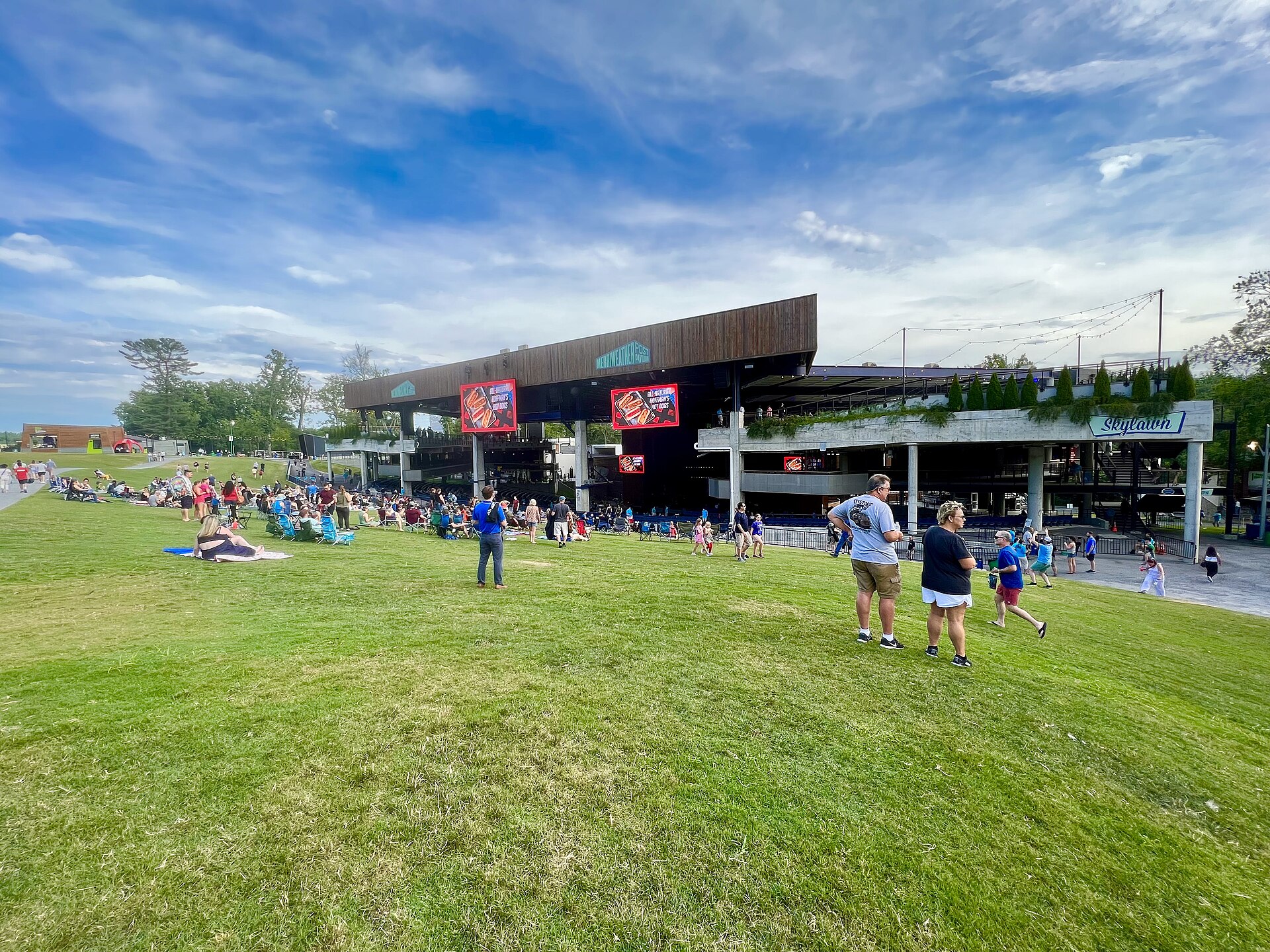 Merriweather Post Pavilion seen from the lawn during a 2022 concert