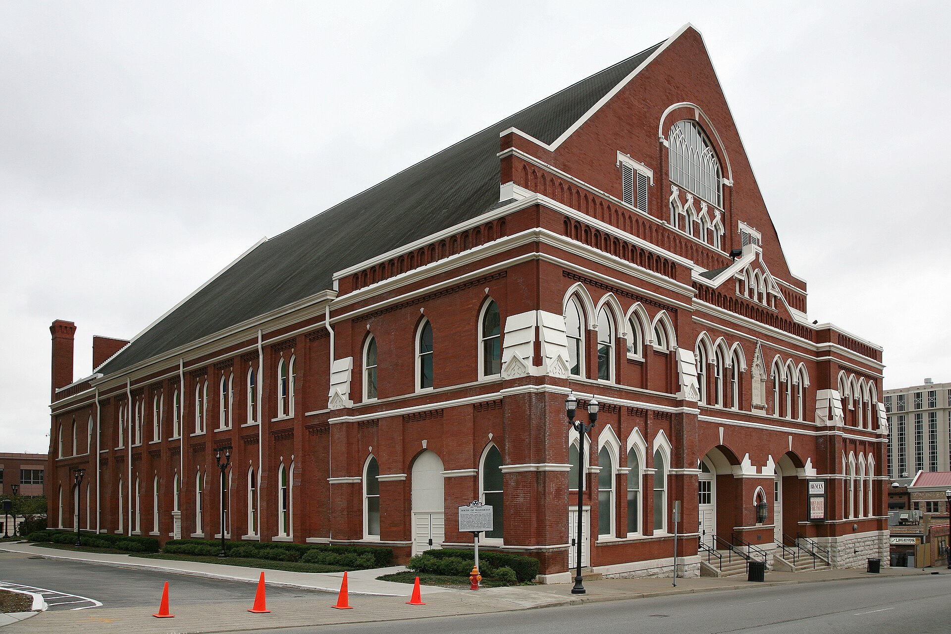 Exterior of the Ryman Auditorium in Nashville, Tennessee