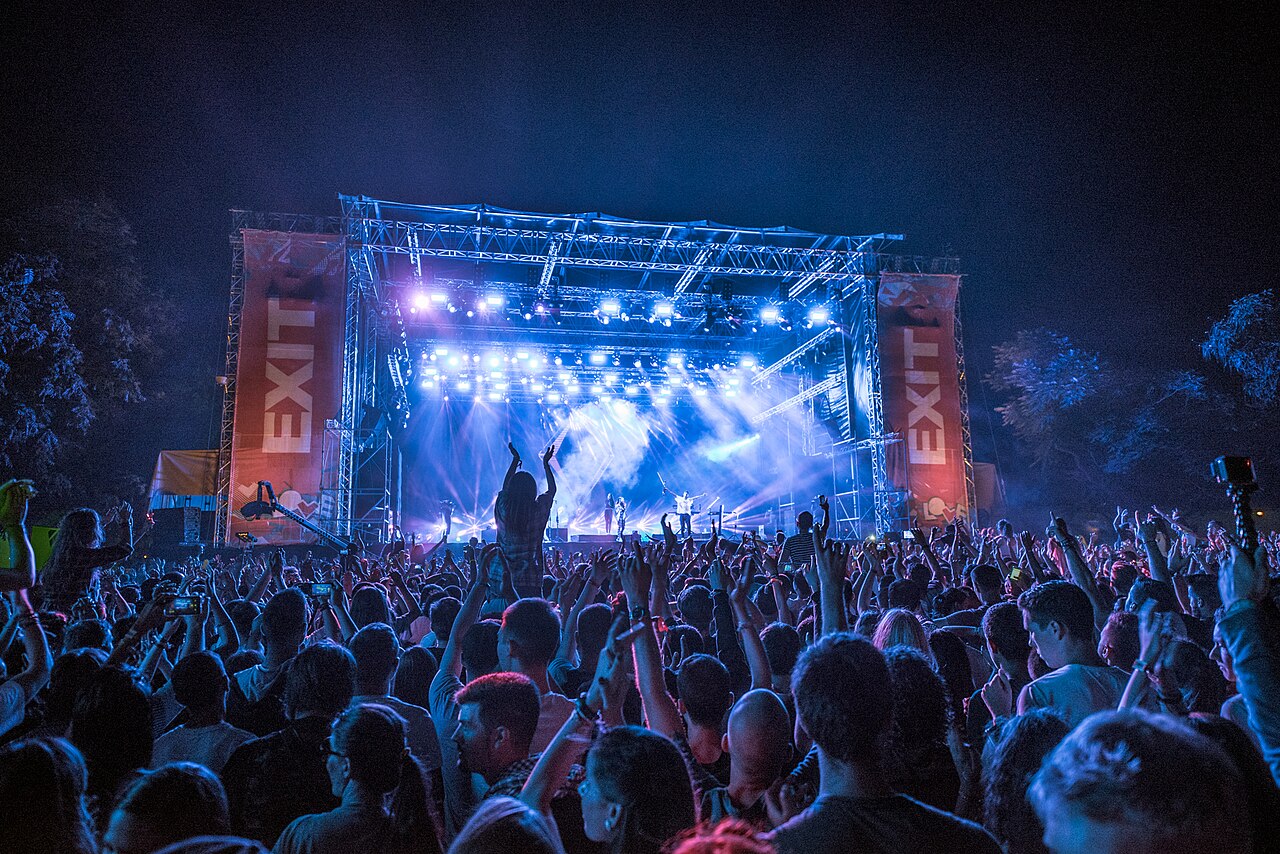 Audience and main stage at EXIT Festival in 2015