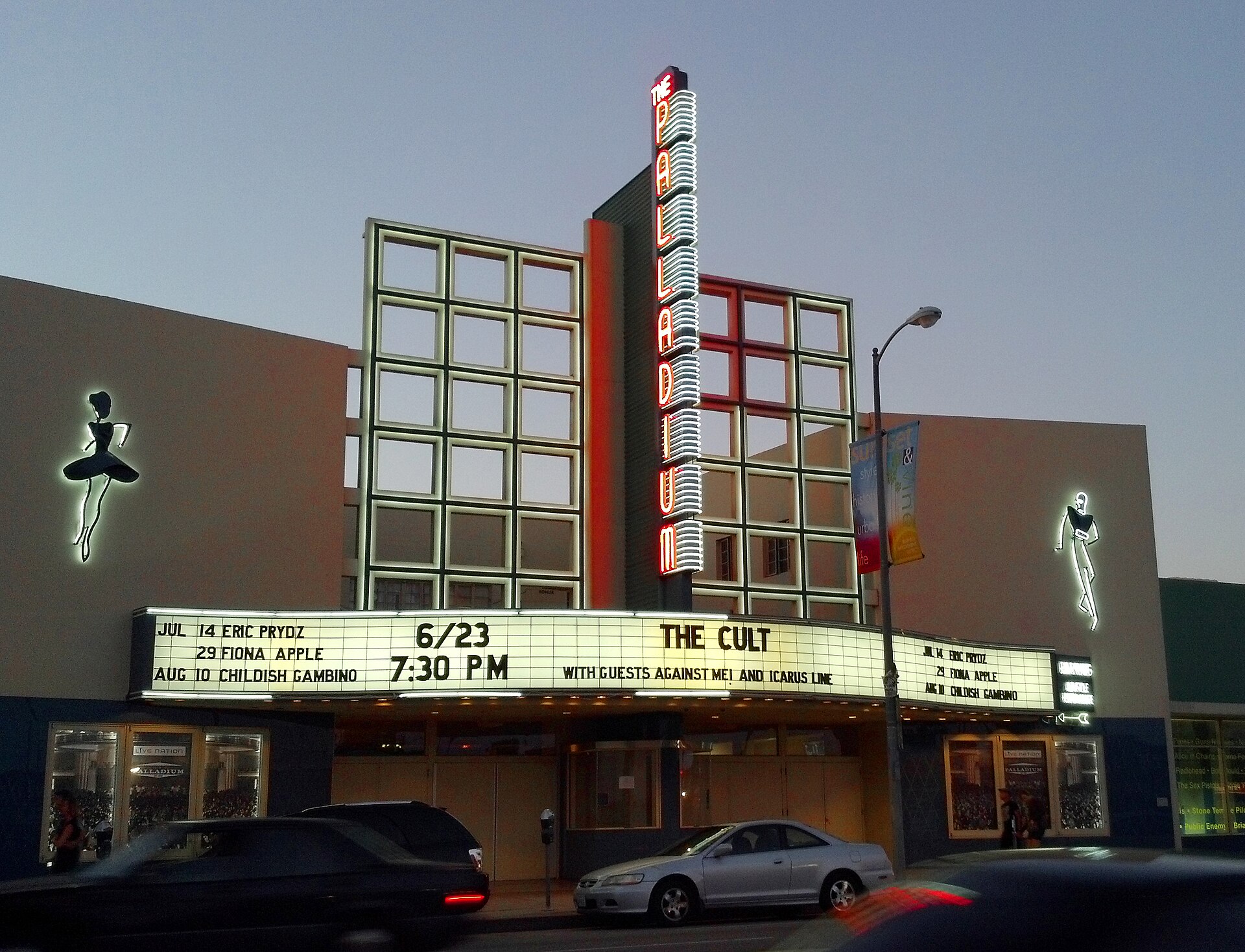 The Hollywood Palladium marquee in 2012